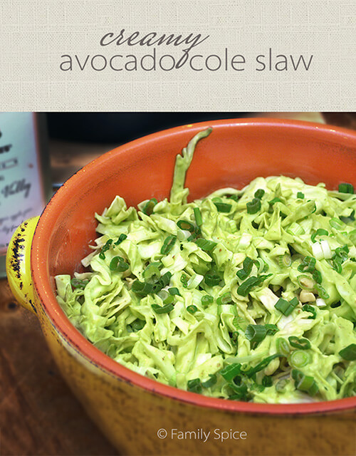Creamy Avocado Cole Slaw - Family Spice
