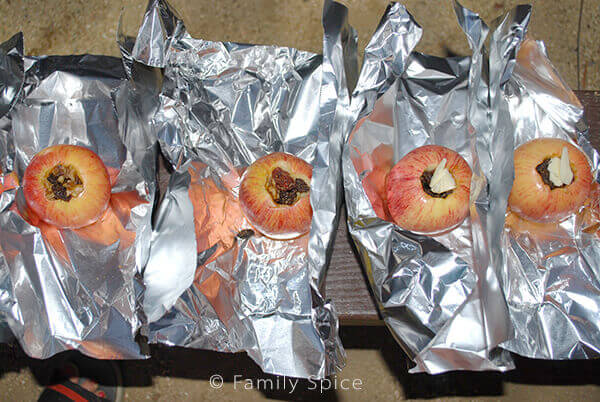 Campfire Baked Apples {Gluten-Free} by FamilySpice.com