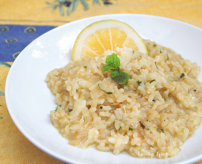 Lemon Risotto with Mint by FamilySpice.com
