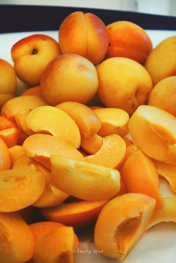 Chopped Apricots for Apricot Thyme Galette with Cornmeal Crust by FamilySpice.com