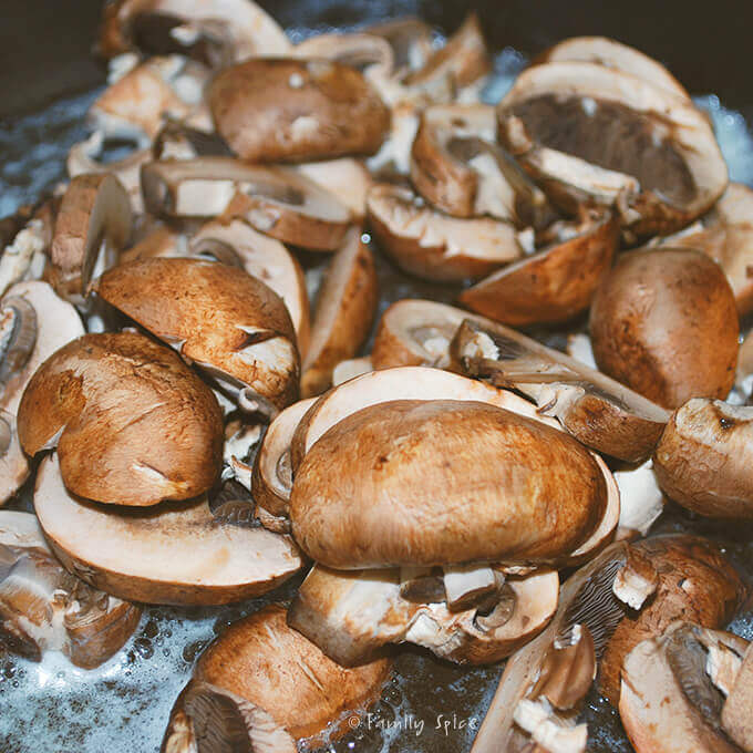 Mushrooms for Grilled T-Bone with Creamy Mushroom Sauce by FamilySpice.com