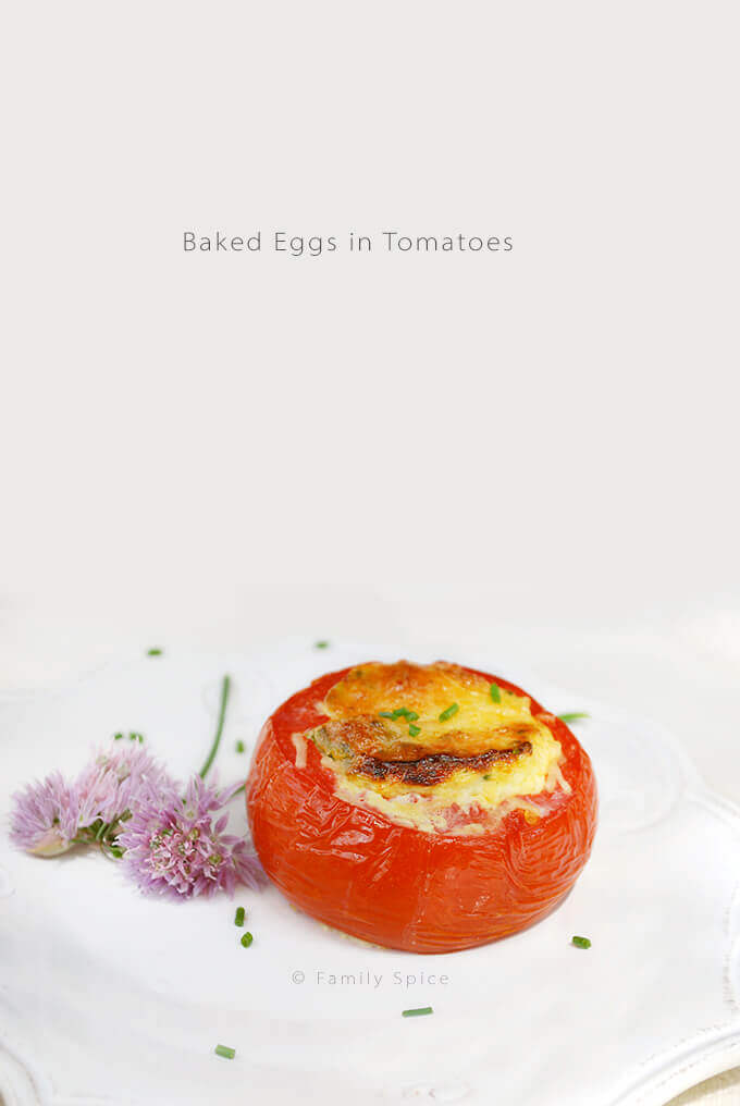 Baked Eggs in Tomatoes by FamilySpice.com