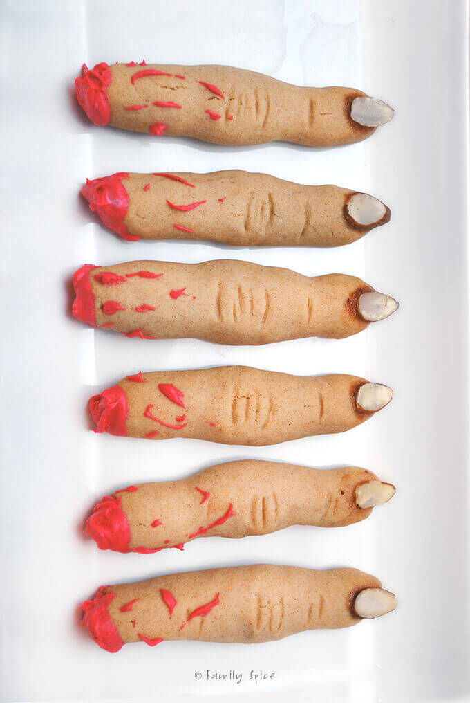 Whole Wheat Witch Finger Cookies by FamilySpice.com