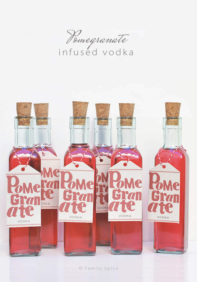 DIY Pomegranate Vodka by FamilySpice.com