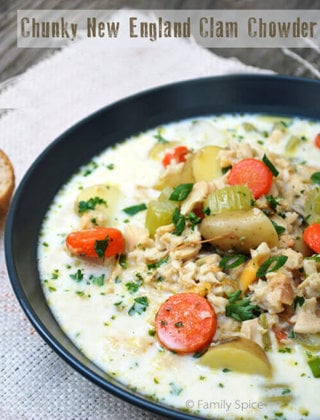 Chunky New England Clam Chowder by FamilySpice.com