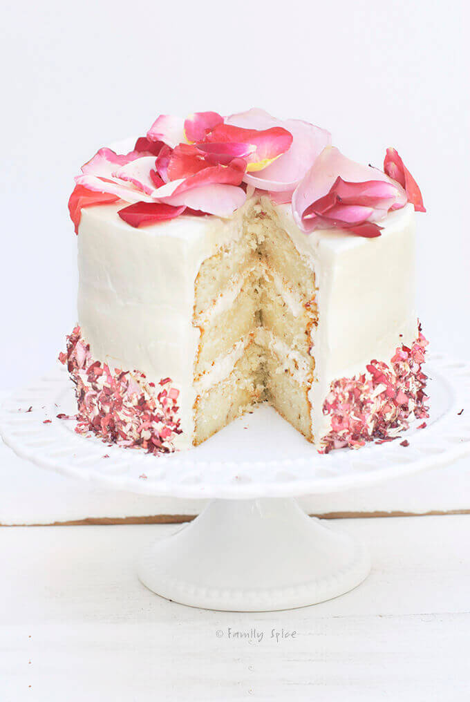 A White Rose Cake for Spring by FamilySpice.com