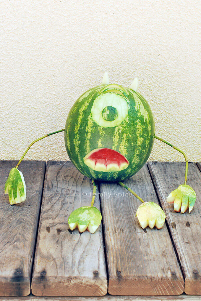 Watermelon Mike Wazowski by FamilySpice.com