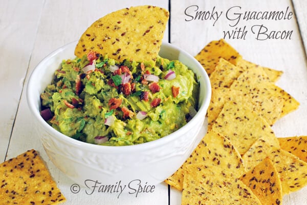 Football Eats: Smokey Guacamole with Bacon