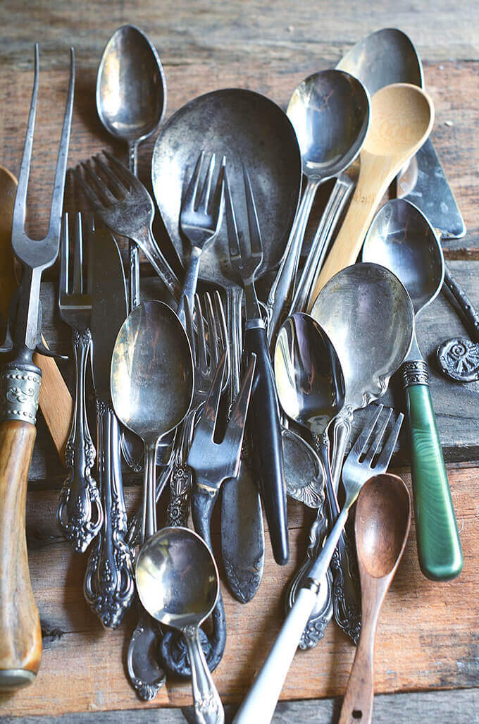 Antique Silverware for Props and Whether you are starting a new blog or a seasoned veteran looking to improve your skills, I share what I have learned these 9+ years blogging with these Food Photography Tips on a Budget - by FamilySpice.com