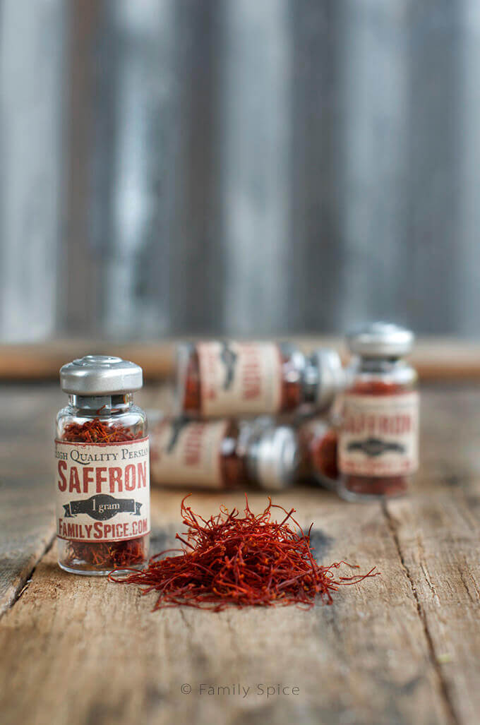 Grade A Persian Saffron sold in various increments and price points with free U.S. shipping by FamilySpice.com. Plus receive a free saffron ebook with your purchase!