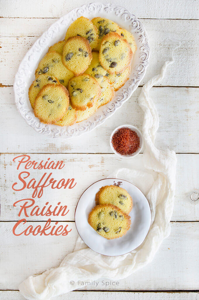Persian Saffron Raisin Cookies (shirini kishmishi) by FamilySpice.com