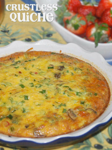 Crustless Quiche with Sausage and Vegetables by FamilySpice.com