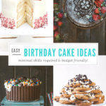 Collage of easy birthday cakes by FamilySpice.com