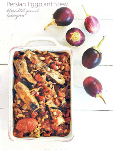 Persian Eggplant Stew (khoresh bademjan ba ghooreh) by FamilySpice.com