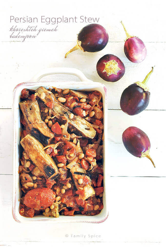 Persian Eggplant Stew with Sour Grapes (khoresh bademjan ba ghooreh ...