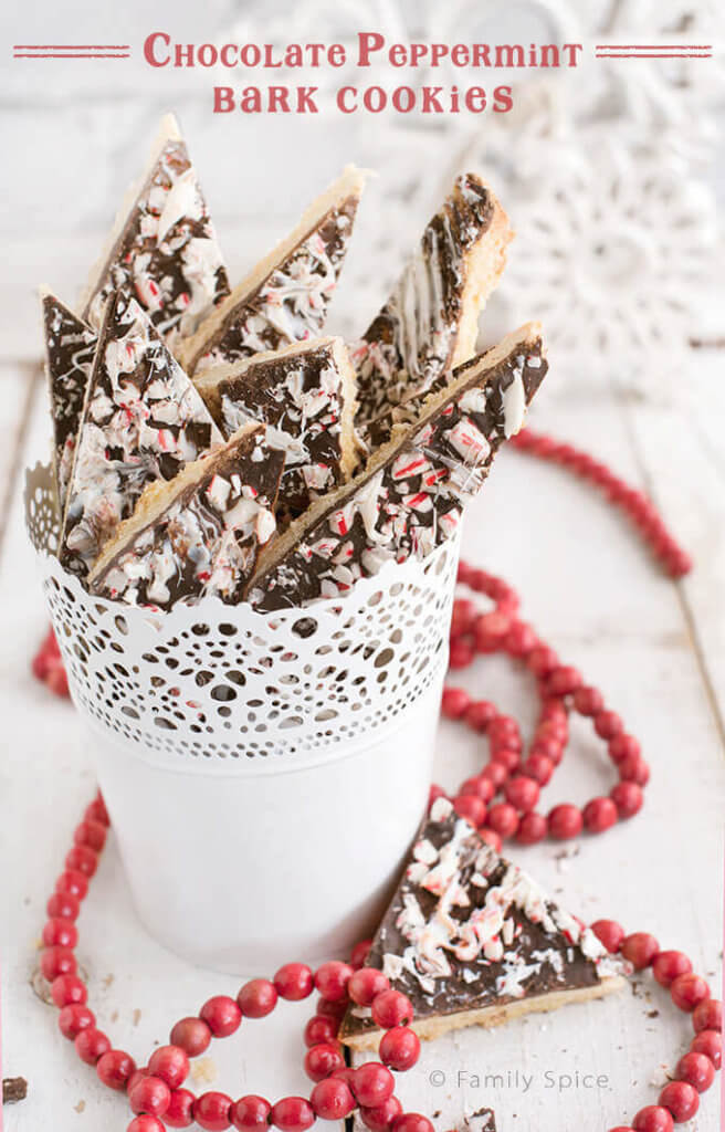 Chocolate Peppermint Bark Cookies - Family Spice