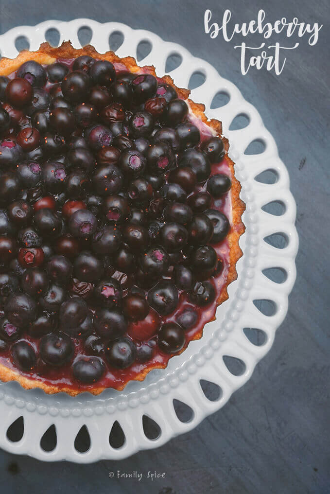 Got blueberries? A terrific way to showcase them is in this beautiful and simple blueberry tart. -- FamilySpice.com