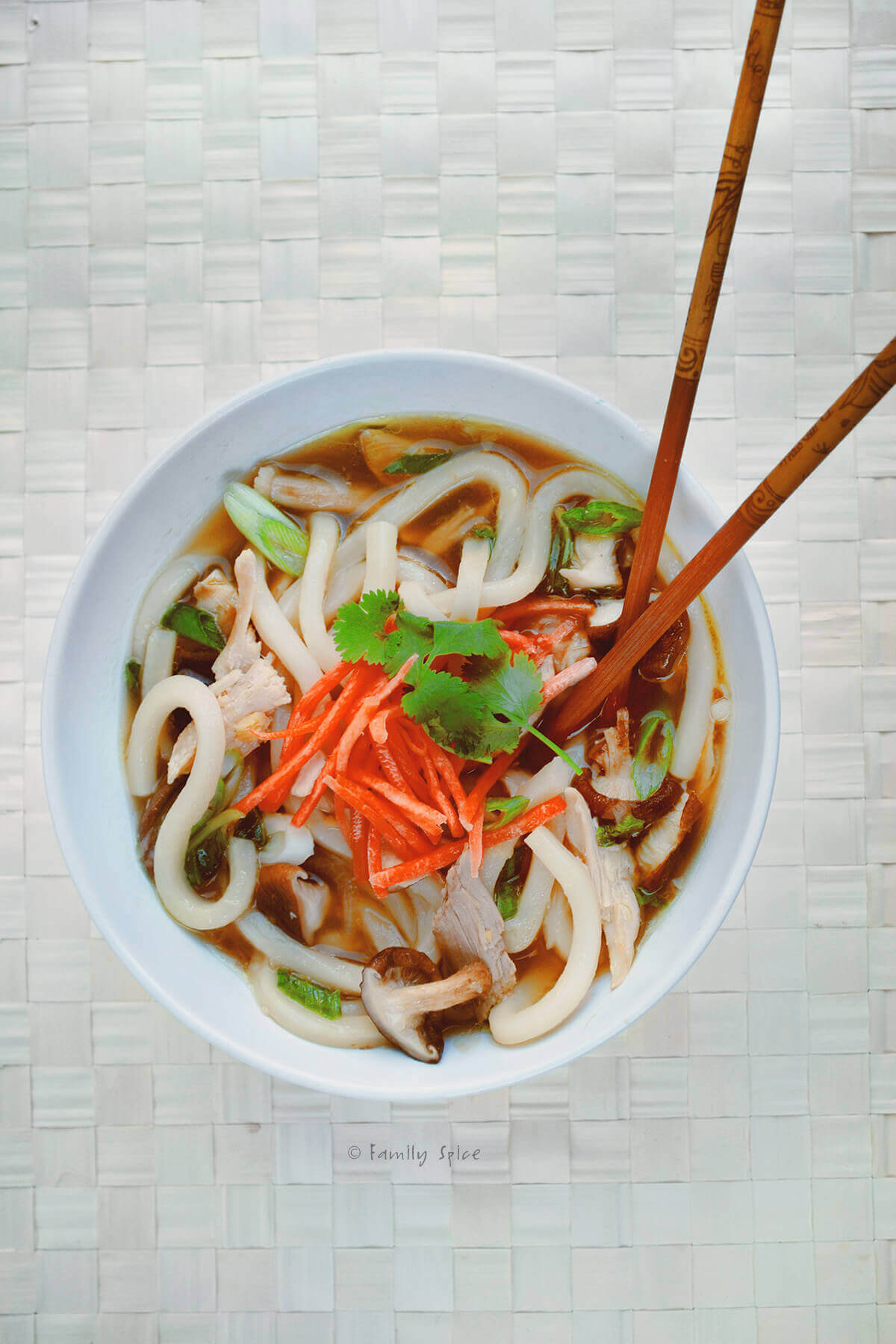 Chicken Udon Noodle Soup with Lemongrass - Family Spice