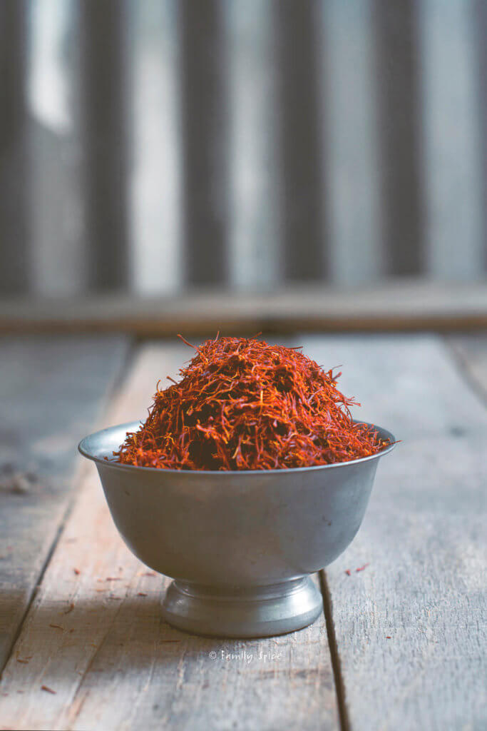 image of a bowl of saffron threads