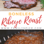 Boneless ribeye roast with caramelized shallots by FamilySpice.com