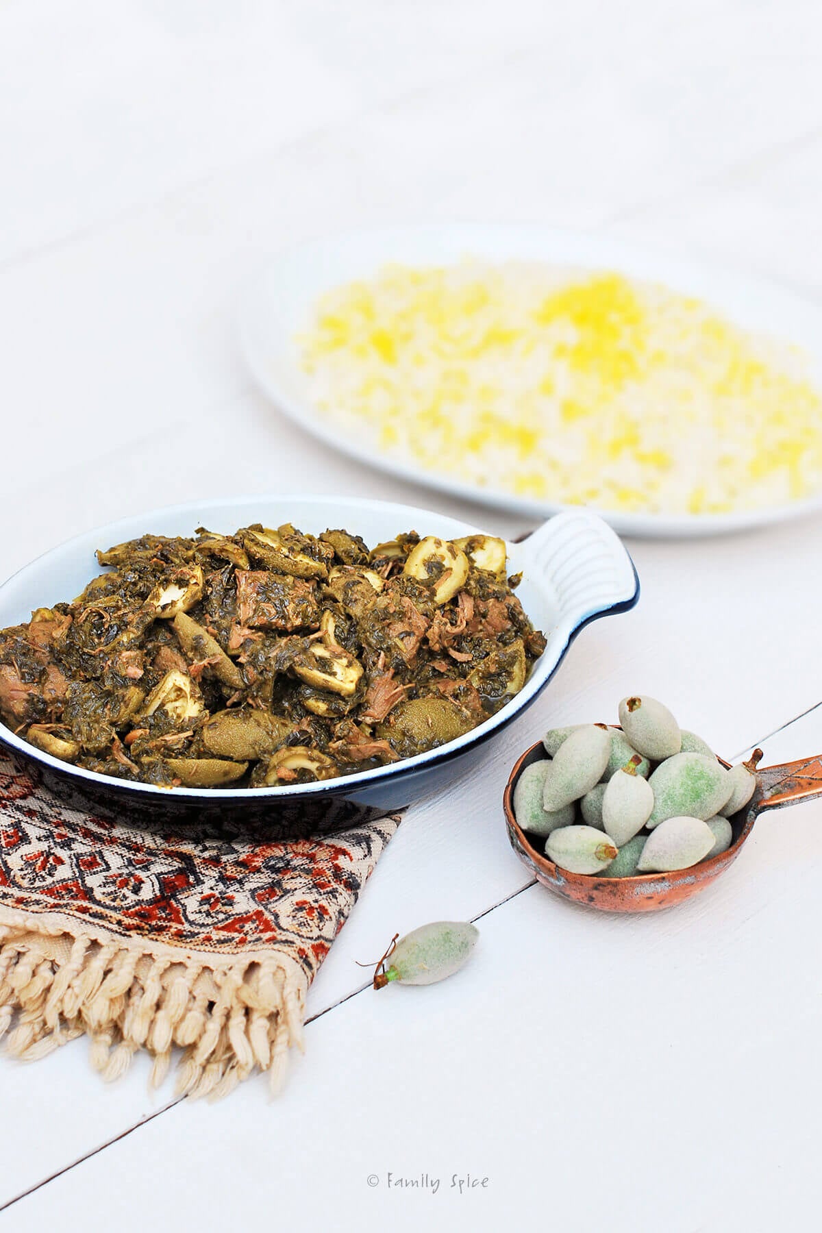 Khoresh Chaghaleh Badoom (Persian Green Almond Stew)