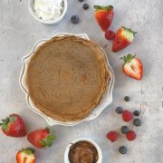 pinterest image for chocolate crepes
