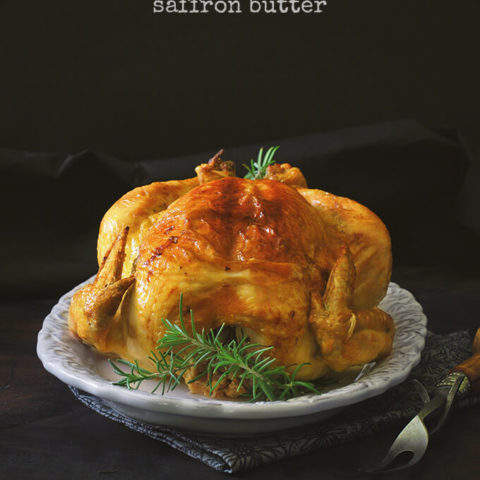 How to Cook with Saffron and Roast Chicken with Saffron Butter by FamilySpice.com