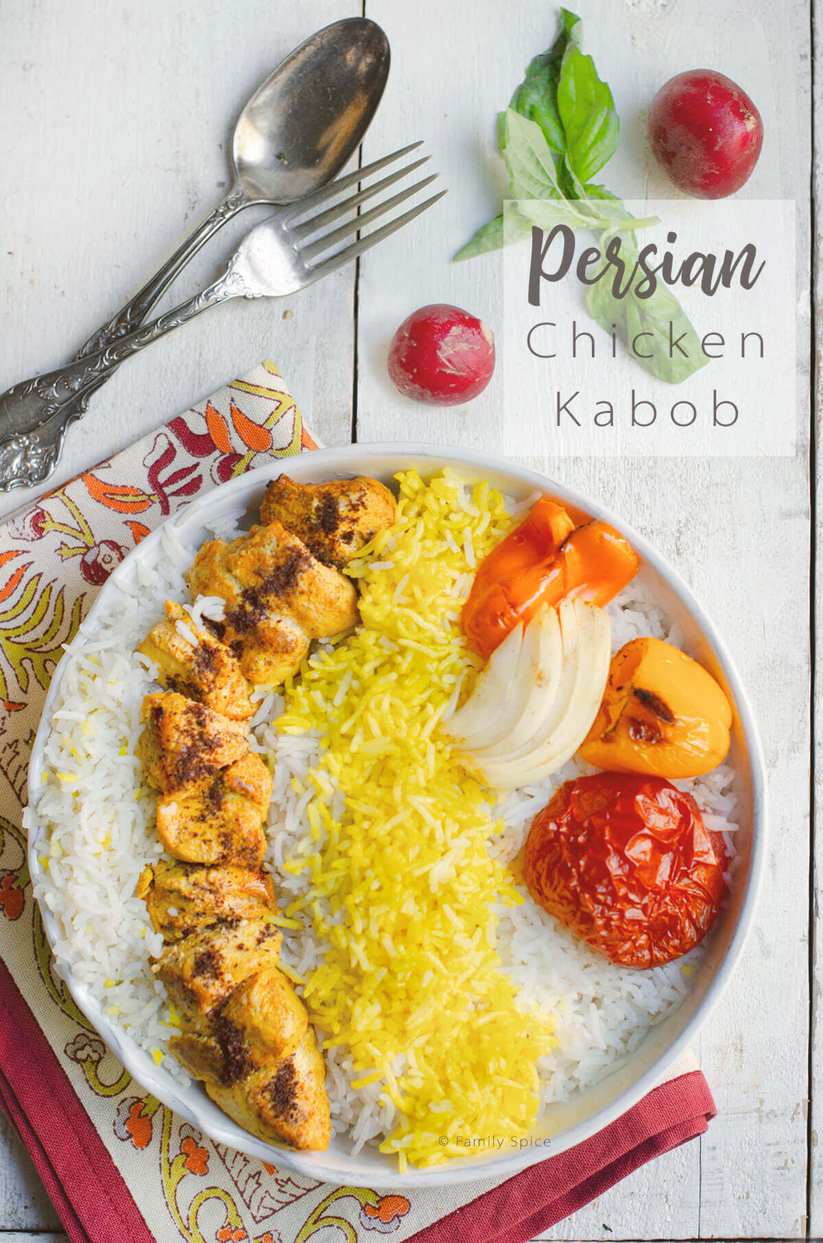 Persian Chicken Kabob (Kabob-eh Morgh) - Family Spice