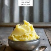 Pinterest image for saffron mashed potatoes.