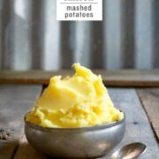 Pinterest image for saffron mashed potatoes.