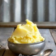 Pinterest image for saffron mashed potatoes.