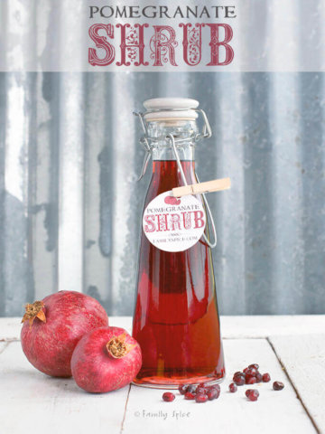 Homemade Pomegranate Shrub by FamilySpice.com