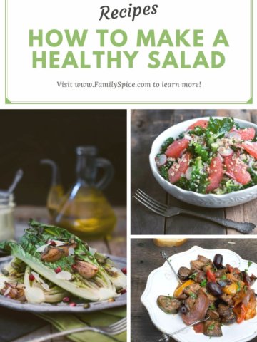 Collage of 3 different salad recipes