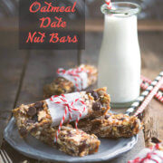 Easy No Bake Oatmeal Date Nut Bars by FamilySpice.com