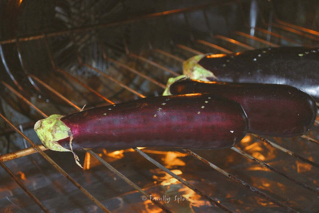 Cooking Italian eggplants in the oven