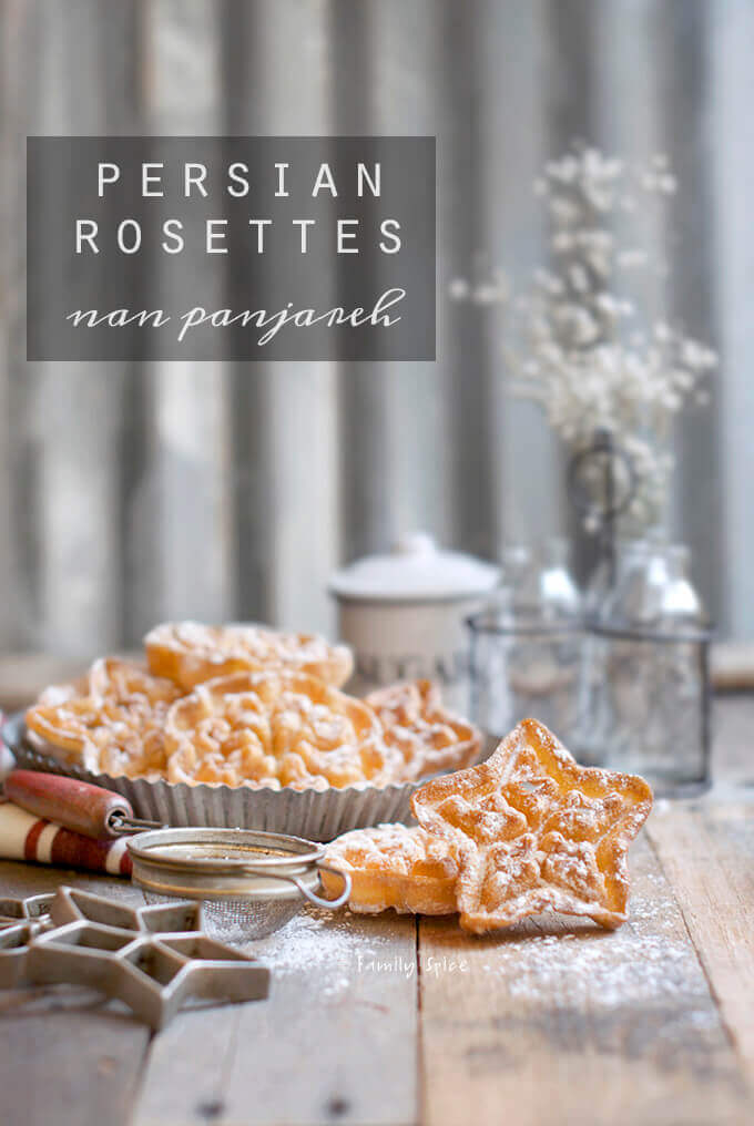 Persian Rosettes | Window Cookies (nan panjareh) by FamilySpice.com