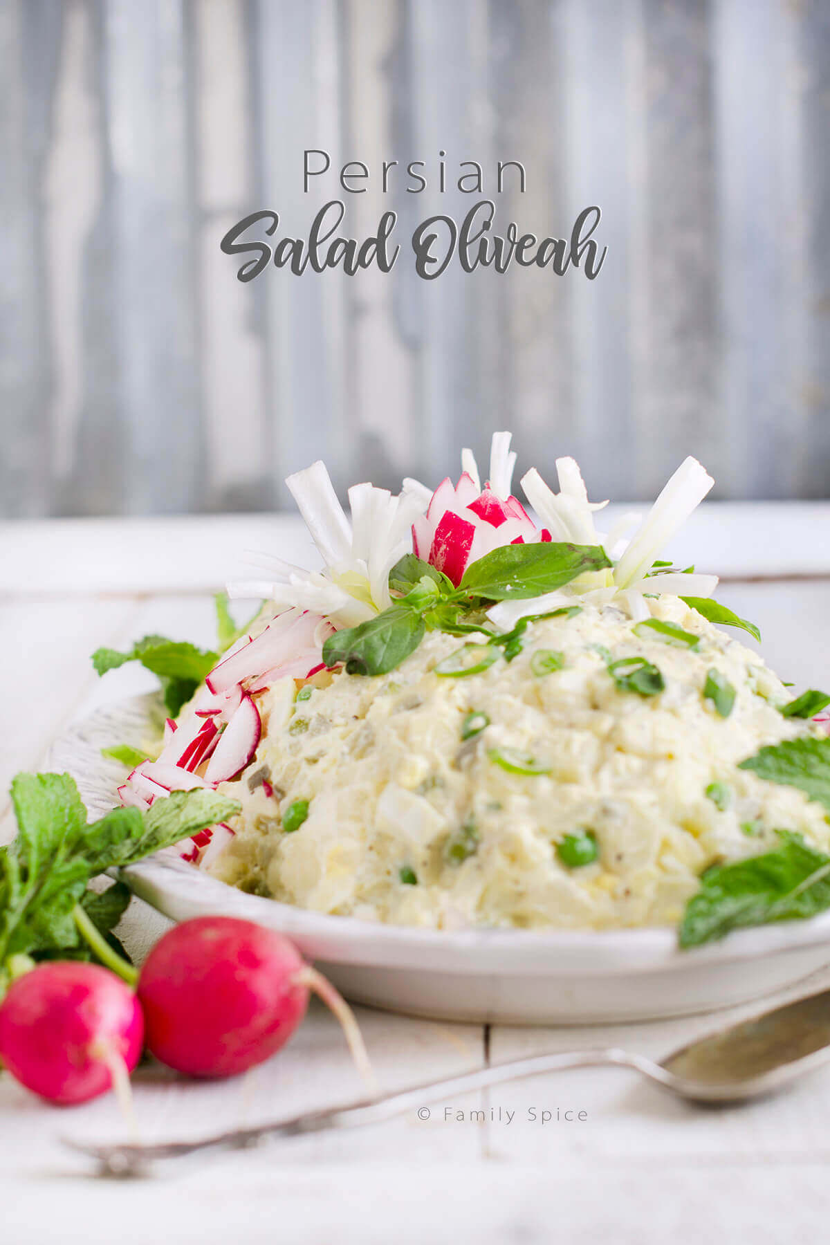 Salad Olivieh (Persian Potato Salad with Chicken) - Family Spice