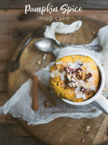 Pumpkin Spice Mug Cake by FamilySpice.com