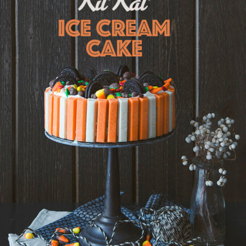 Halloween Kit Kat Ice Cream Cake by FamilySpice.com