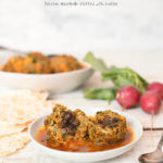 Koofteh Berenji are Persian meatballs that are tender and mixed with an assortment of fresh herbs and rice, stuffed with raisins, and simmered in a simple tomato broth. -- FamilySpice.com