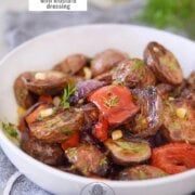 Pinterest image for grilled potato salad.