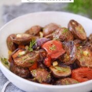 Pinterest image for grilled potato salad.