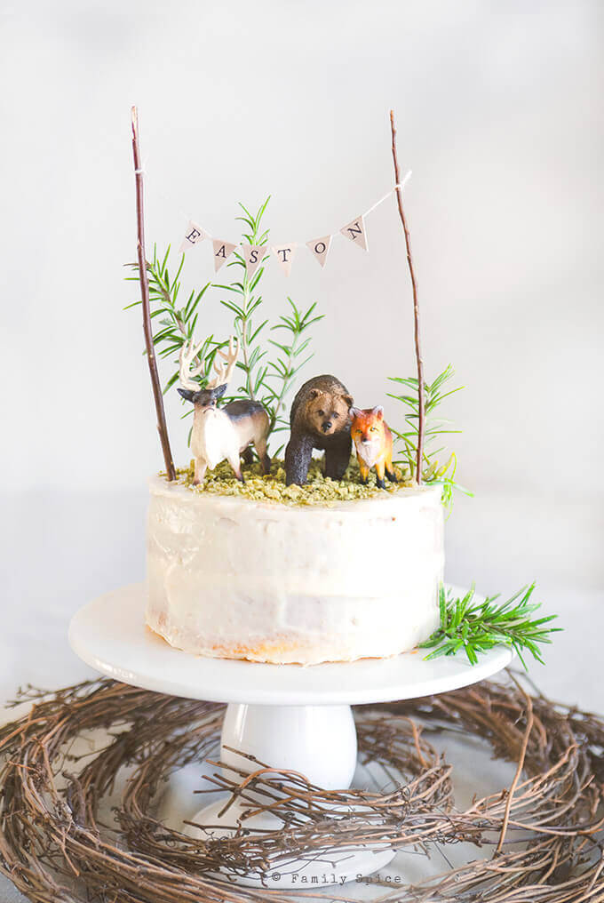 Woodland Cake with Cream Cheese Frosting by FamilySpice.com