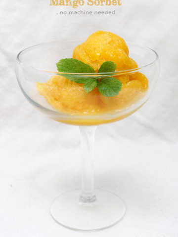 Mango Sorbet without Ice Cream Maker by FamilySpice.com