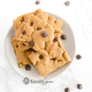 Pinterest image for chocolate chip cookie bars.