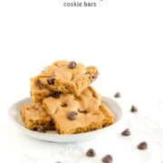 Pinterest image for chocolate chip cookie bars.