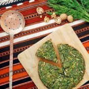 Pinterest image for Persian kookoo sabzi.