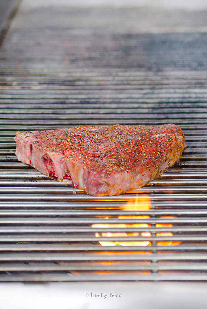 How to Grill a Porterhouse Steak with Cowboy Steak Rub by FamilySpice.com