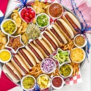 Pinterest image for how to build a hot dog bar.