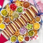 Pinterest image for how to build a hot dog bar.